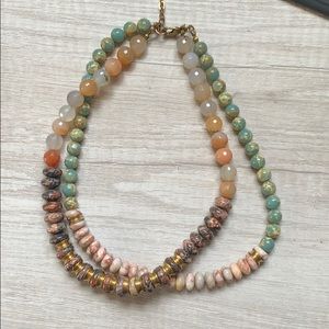 Anthropologie Earth Stone Statement Necklace